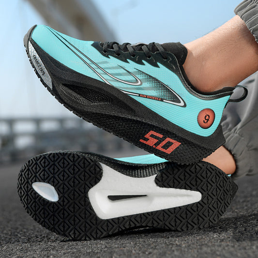 Men's Running Marathon Super Light Real Carbon Plate Racing Sports Sneakers