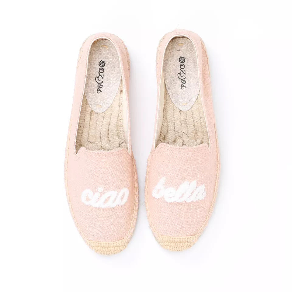 Solid Color Fisherman Linen Breathable Flat Canvas Shoes