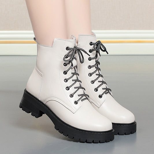 Women's Ankle Mid Platform Martin Plus Size Boots