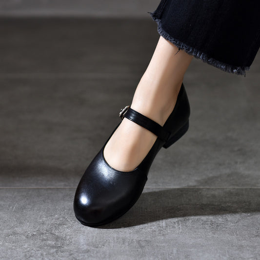 Women's Price Washed Calf Round Toe Mary Jane Women's Shoes