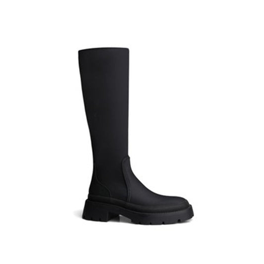 The Knee Chunky Long Female Tube Boots