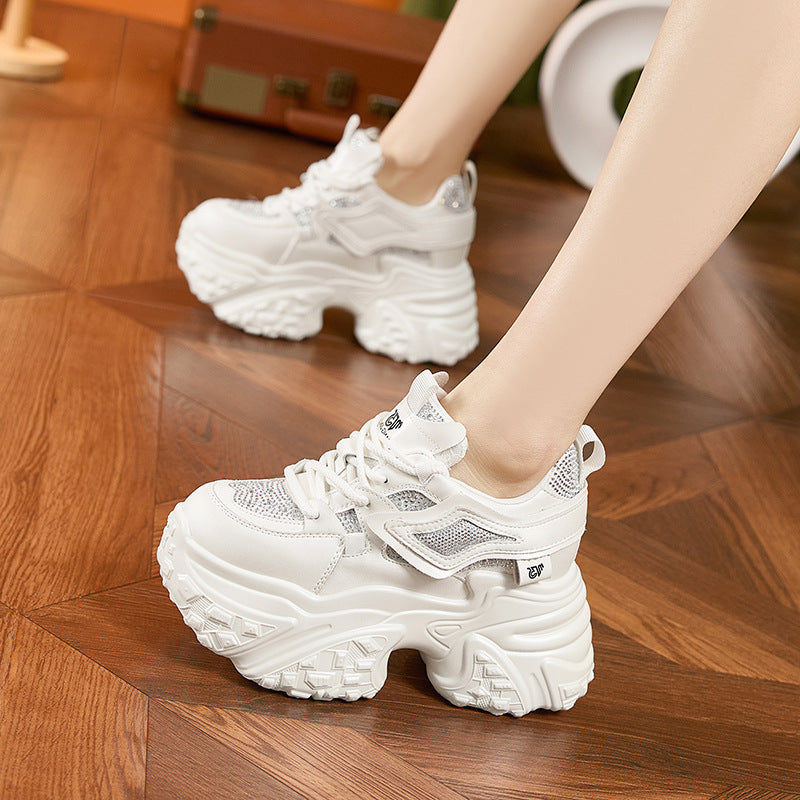 Women's Platform Dad Spring Rhinestone Fashion Leisure Heels