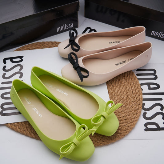 Women's Melisa Gel Oblique Square Toe Fine Bow Sandals