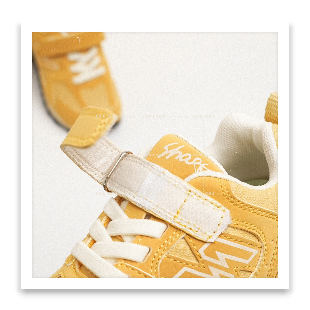 Children's American Retro Fleece-lined Boys Velcro Sneakers