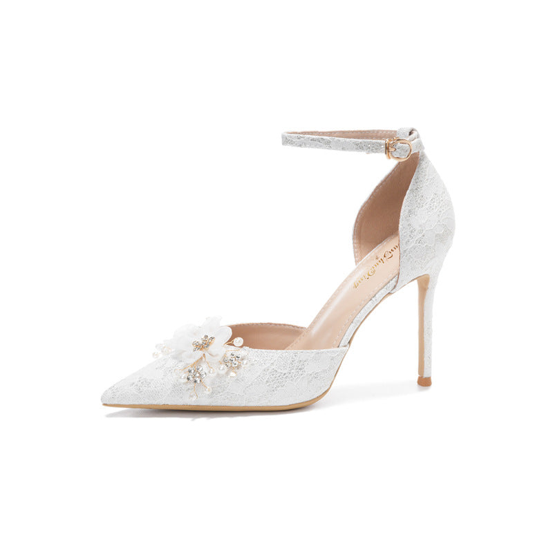 Summer Stiletto Pointed Toe Cap Hollow High Heels