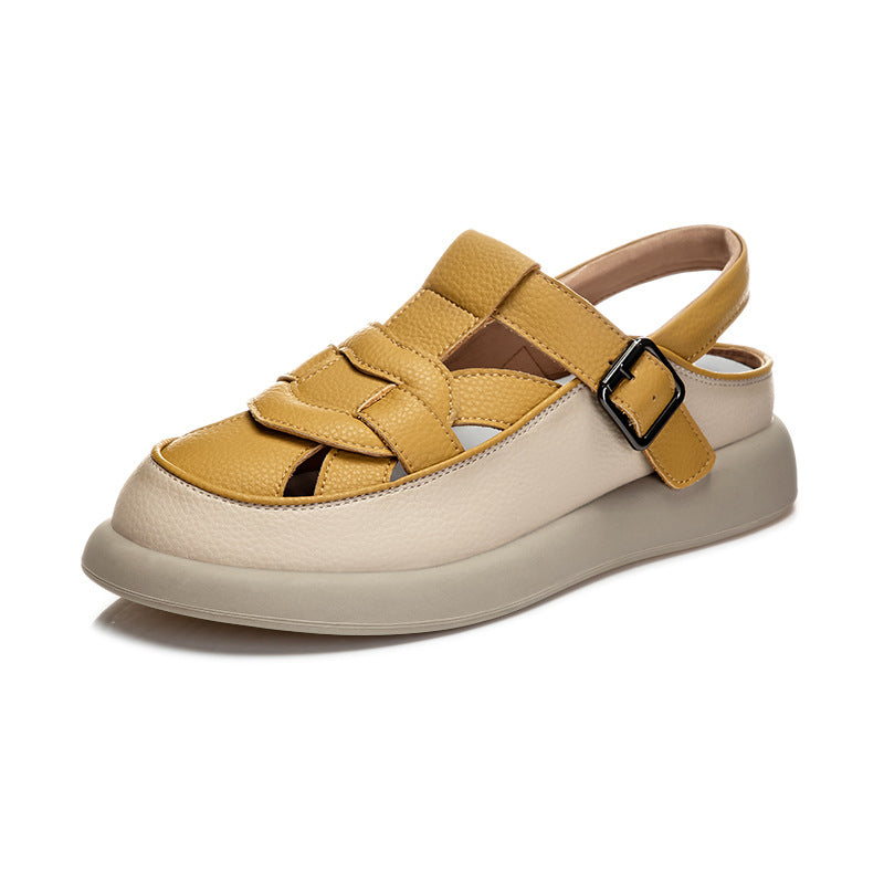 Women's Summer Genuine Fashion Pig Cage Closed Toe Sandals