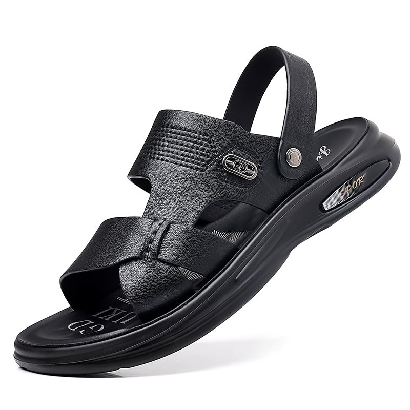 Men's Summer Fashion Trendy Top Layer Cowhide Sandals