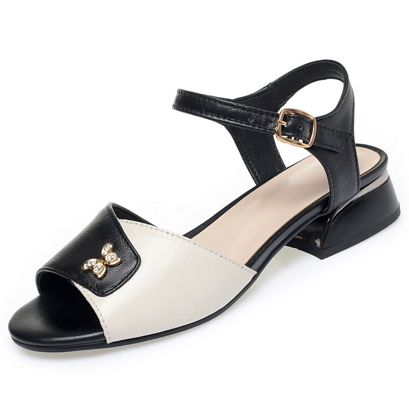Women's Genuine Summer Chunky Soft Bottom Fashion Sandals
