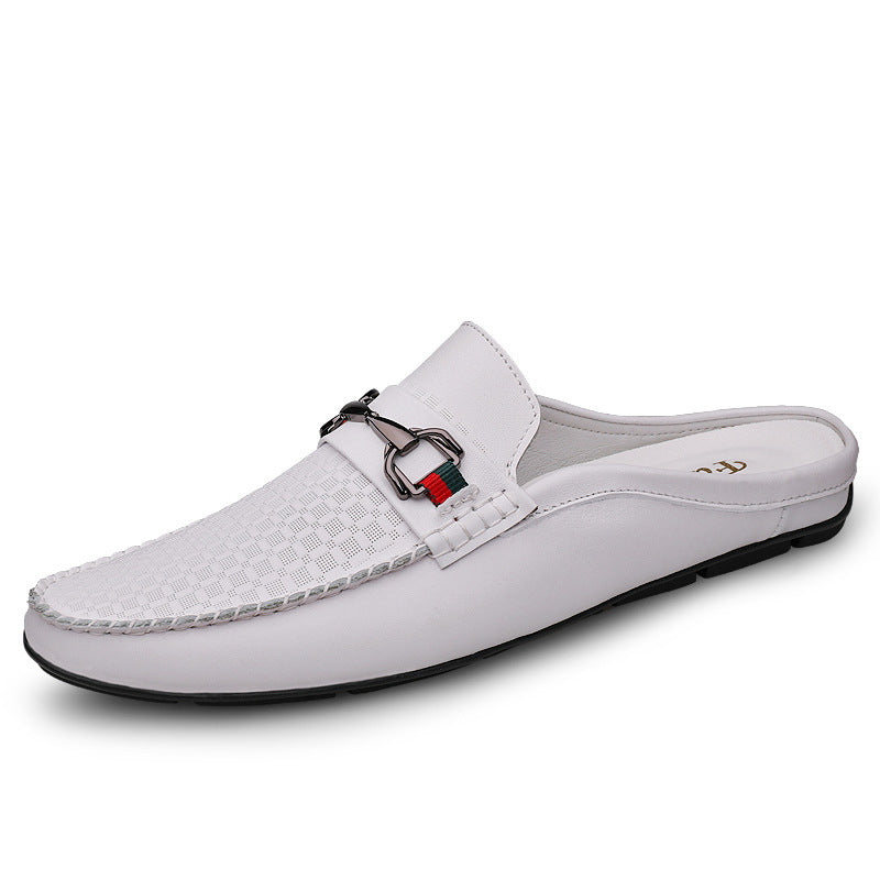 Men's Fashion Embossing Metal Buckle Leisure Convenient Sandals