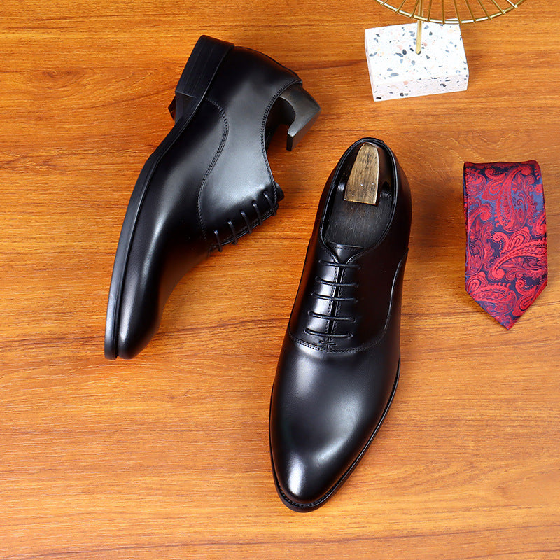 Men's Formal Genuine England Style Pointed Business Leather Shoes