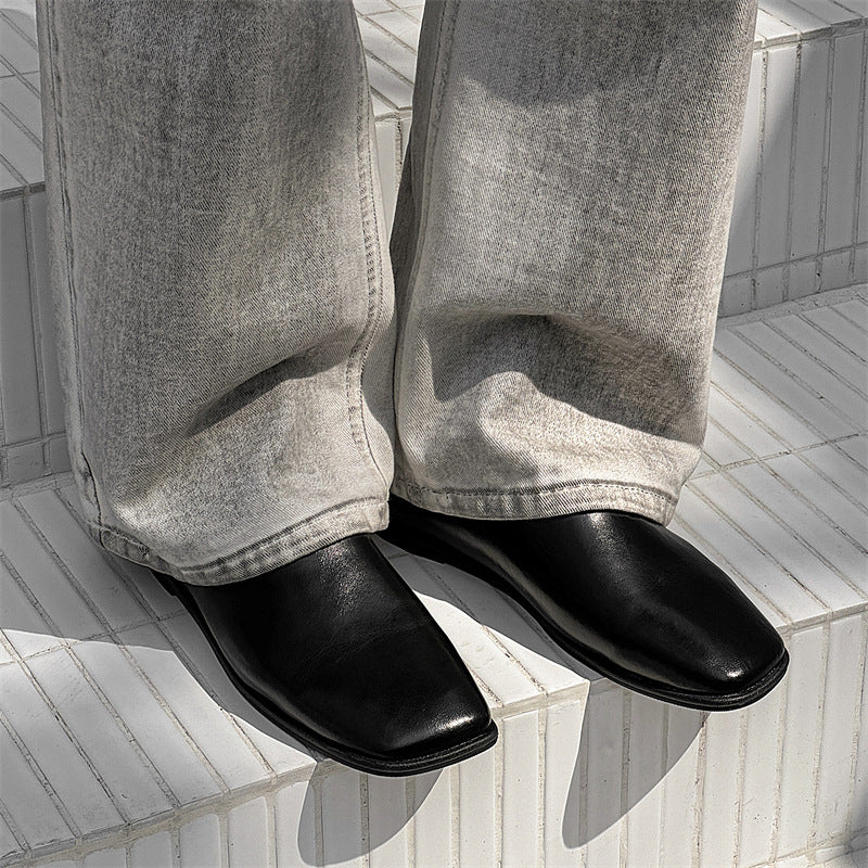 Retro Slip-on Lazy Muller British Style Leather Shoes