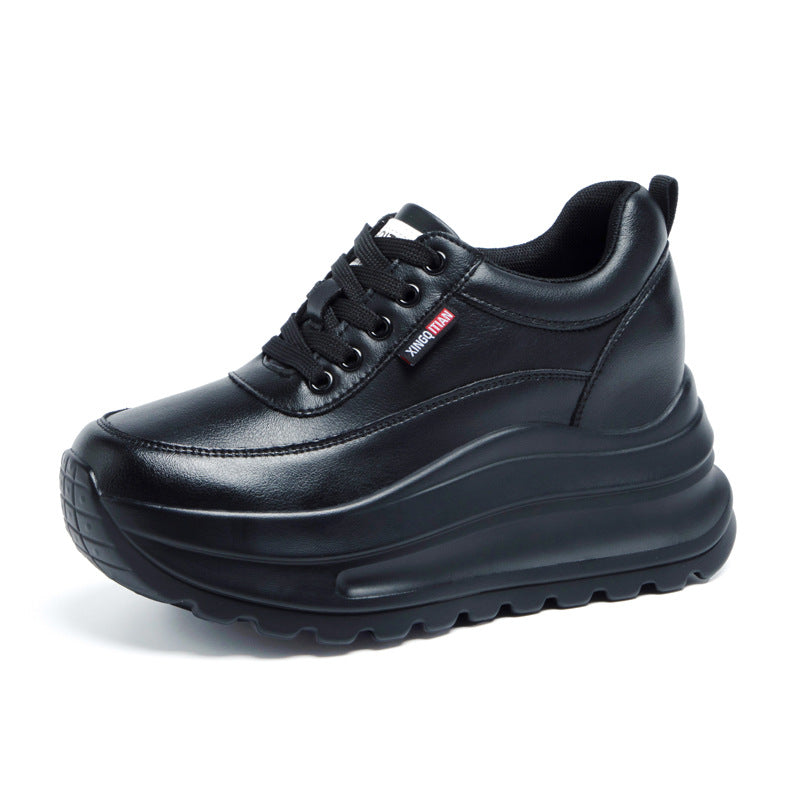 Women's Increasing Insole Single-layer Small Platform Thick Men's Shoes