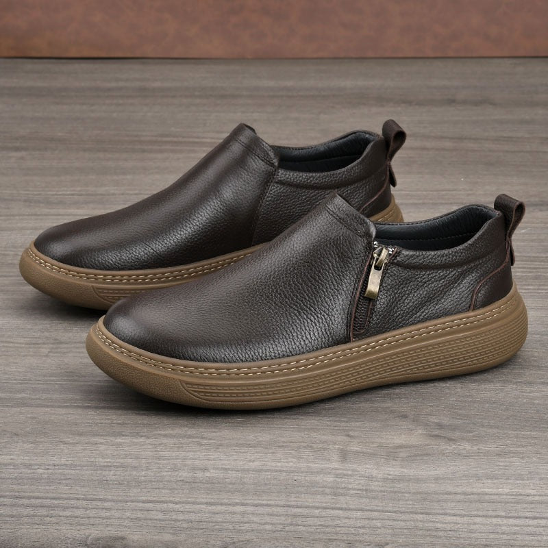 Men's Fashion Retro British Style Soft Men's Casual Leather Shoes