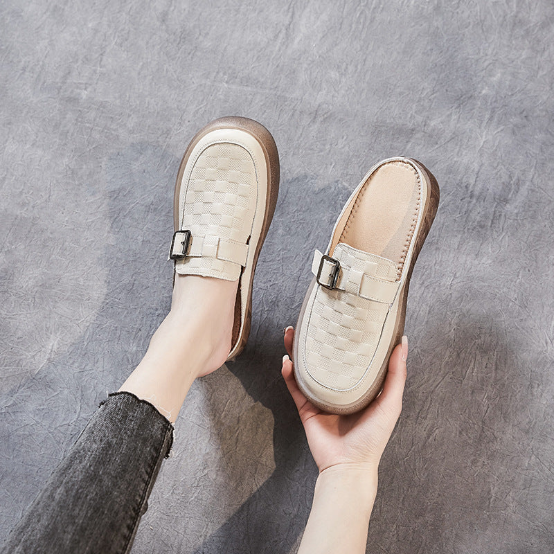 Women's Retro Platform Belt Buckle Outdoor Deodorant Slippers