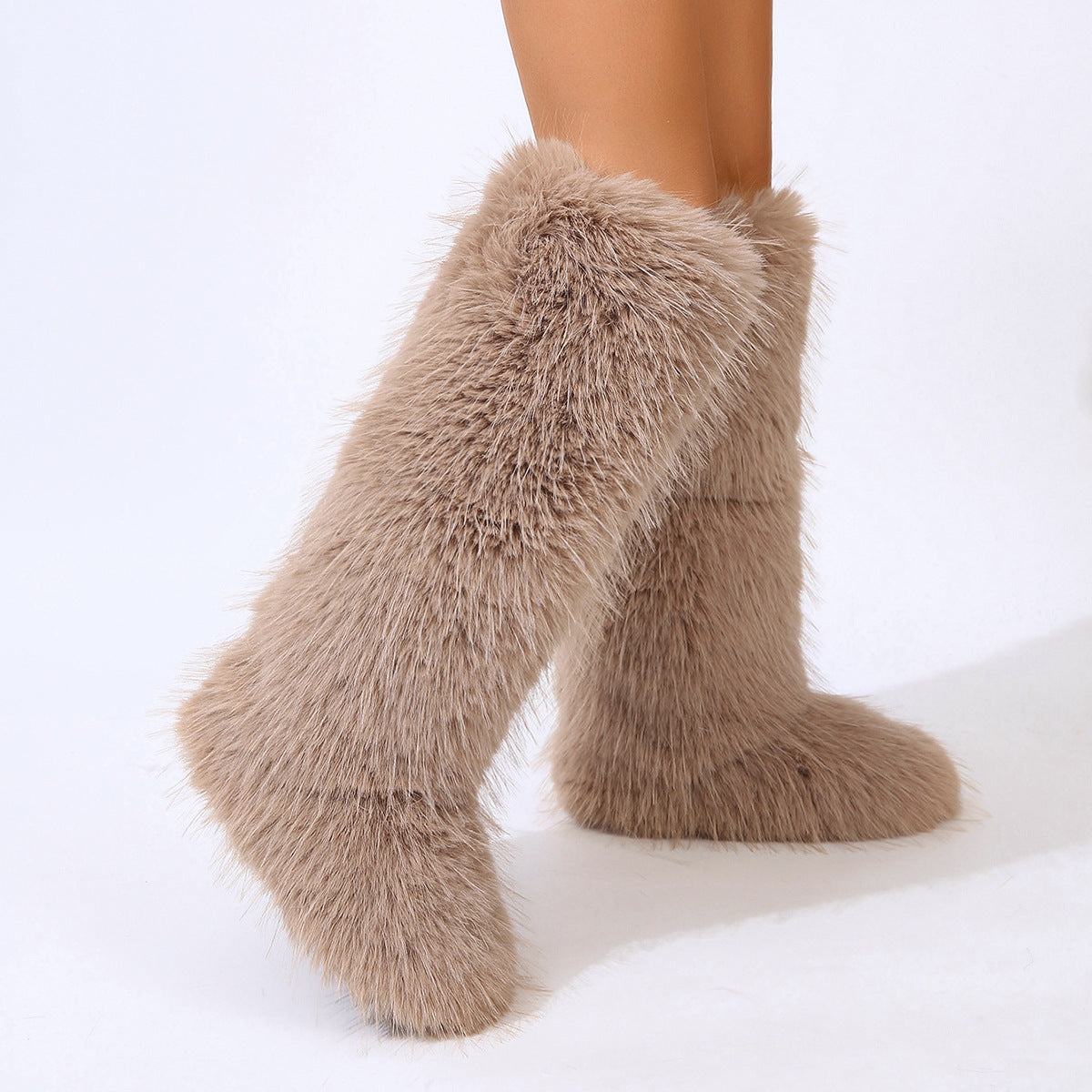 Women's Winter Niche Tassel Long Fur Fashionable Snow Boots