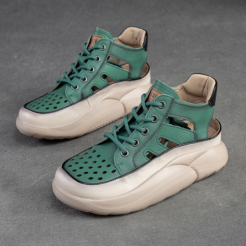 Women's Hollow Hole Comfortable Platform Breathable Front Sandals
