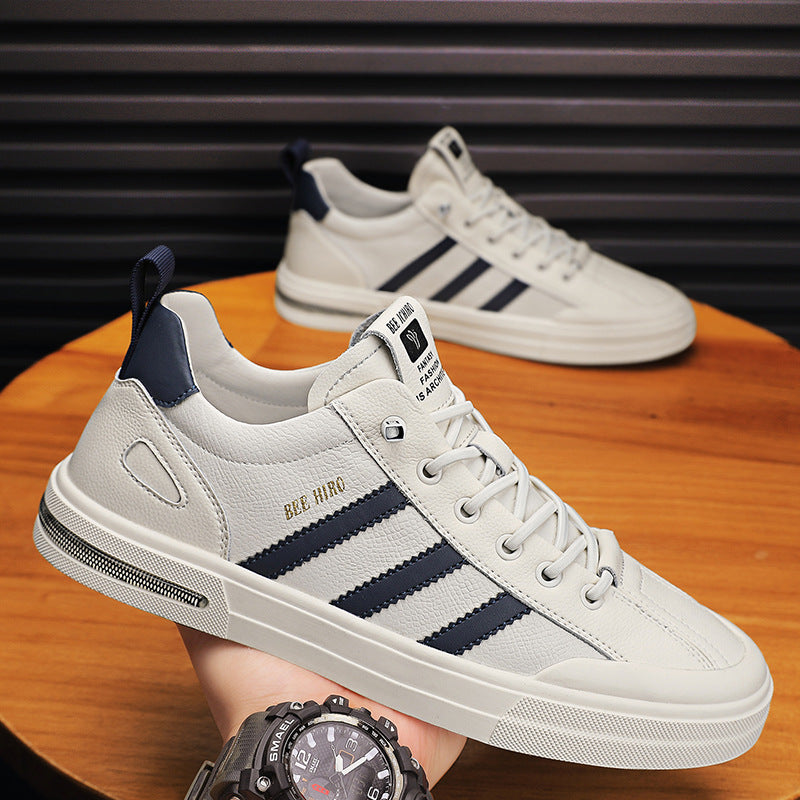 Men's Korean Style Trendy White Green Fashion Sneakers