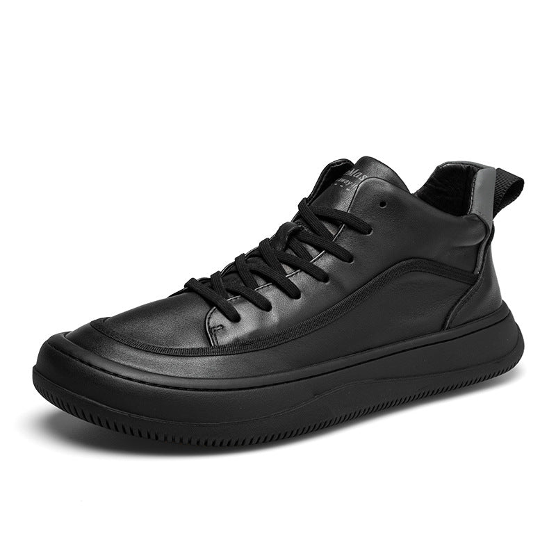 Top Layer Cowhide Board Fleece-lined Warm Sneakers
