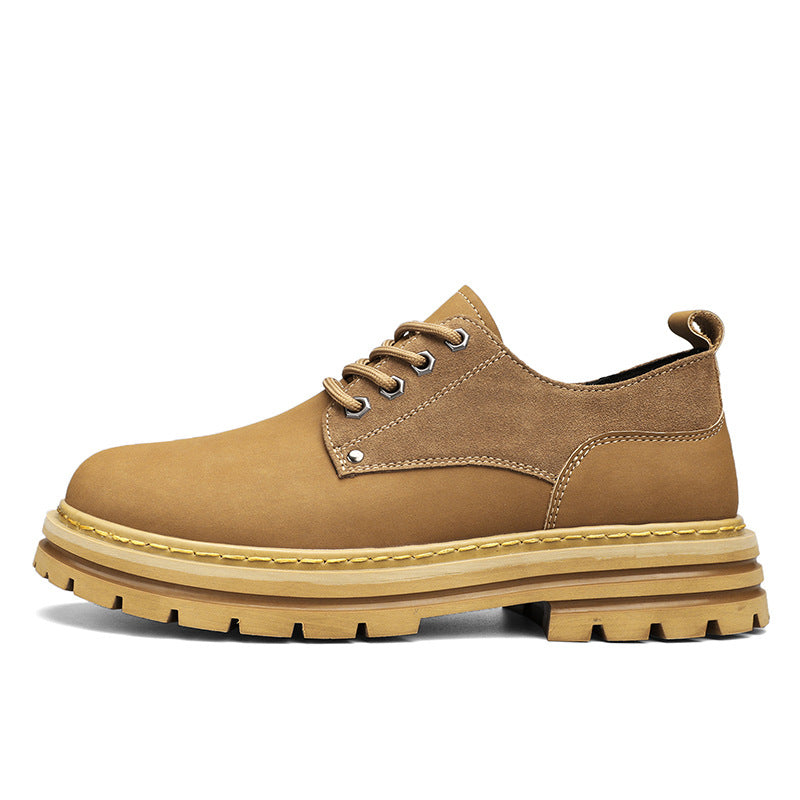 Men's Martin Plus Size Derby British Working Wear Leather Shoes