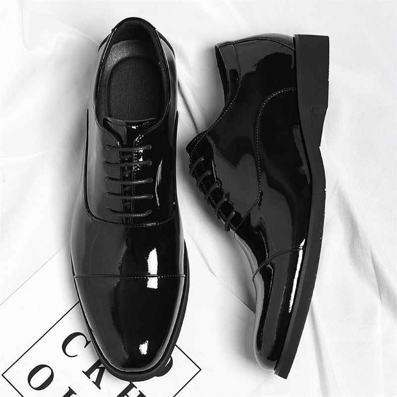 Men's Korean Style British Formal Wear Pointed Toe Plus Men's Business Leather Shoes