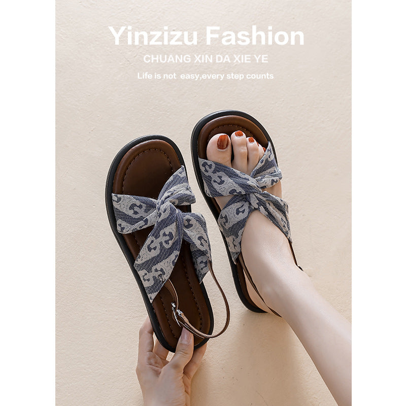 Women's Summer Fairy Style One Strap Beach Sandals