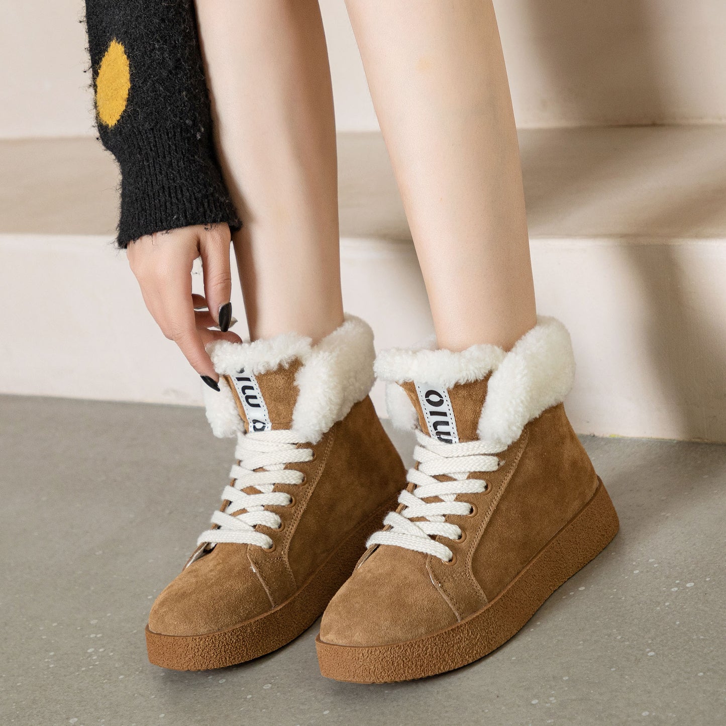 Women's Fleece Lining Thickened Northeast China Warm Snow Boots