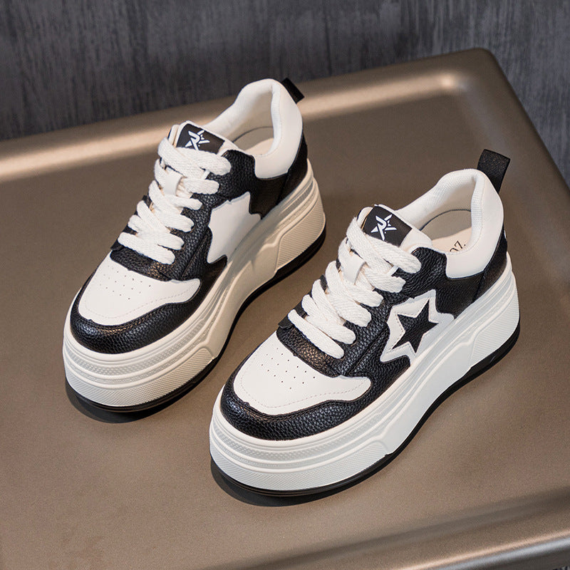 Women's Design Sense Niche Winter White Thick Casual Shoes