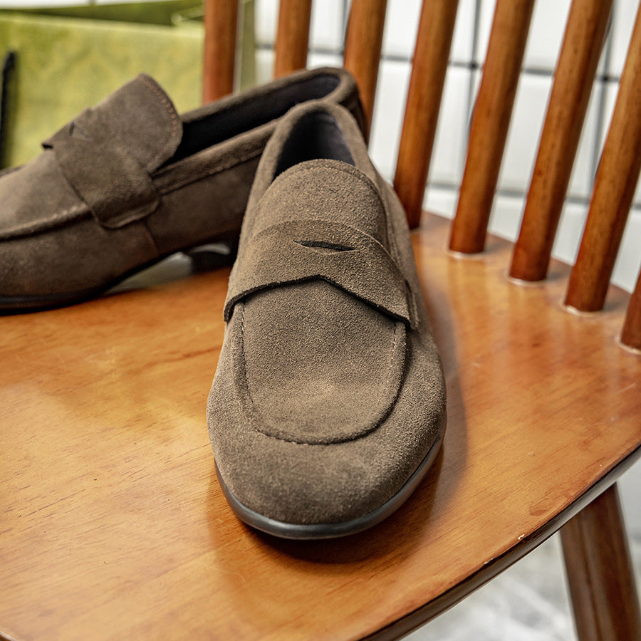 Men's One Piece Also Price Business British Suede Loafers