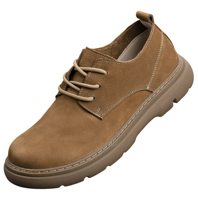 Men's First Layer Cowhide Slip-on Lofter British Men's Casual Leather Shoes