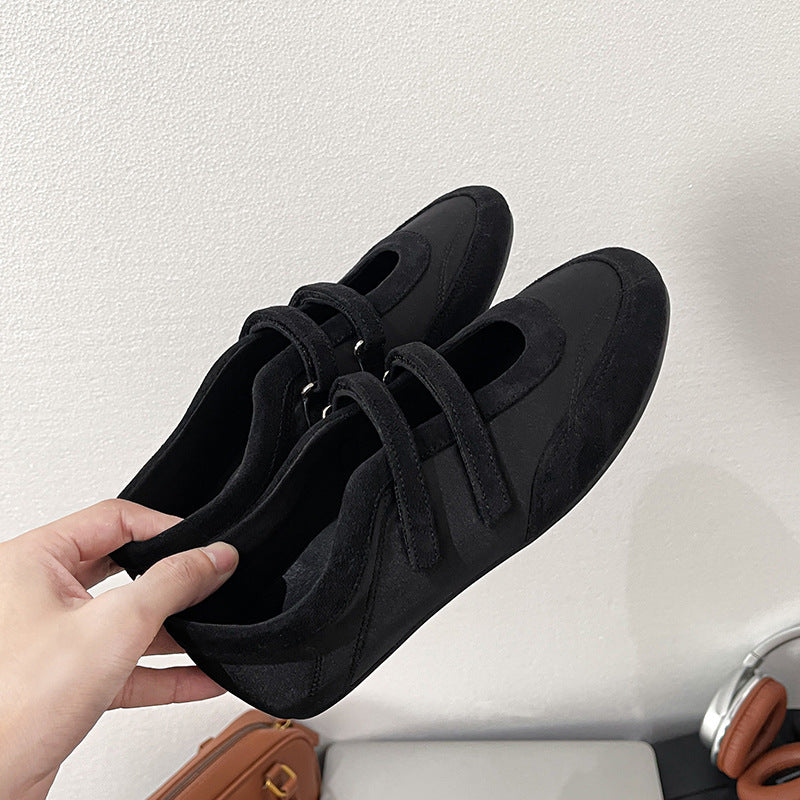 Women's Mary Jane Red Height Increasing Insole Casual Shoes