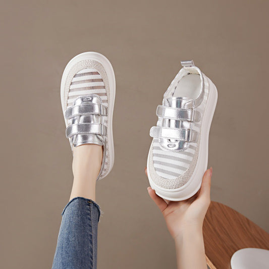 Women's White Mesh Breathable Summer Korean Style Casual Shoes