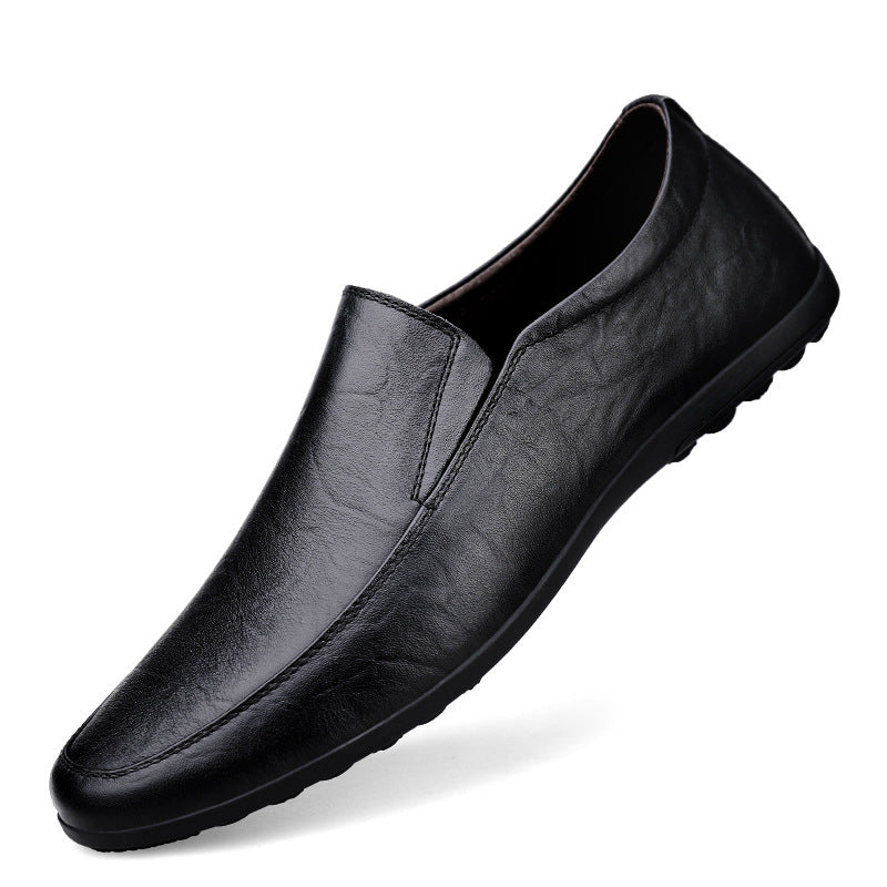 Men's Business Cowhide Soft Bottom Live Broadcast Leather Shoes