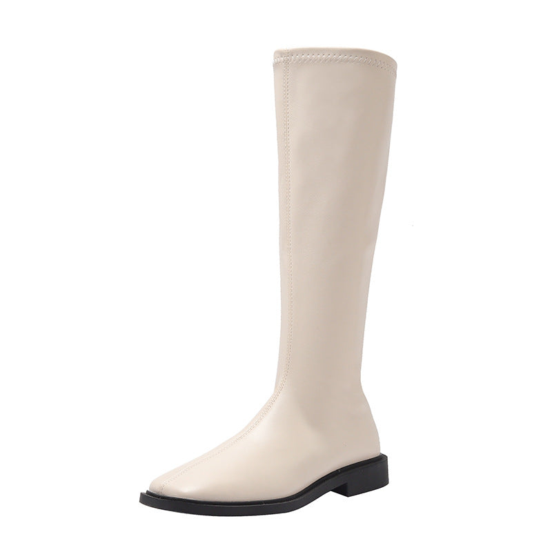 Women's Martin Fat Sister Square Head Thin Boots