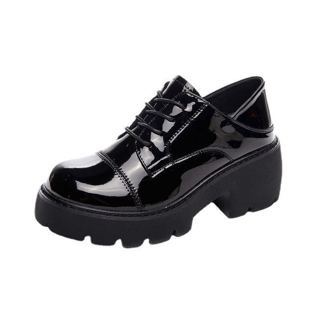 Women's Chunky Platform Shallow Mouth Single Fashion Casual Shoes