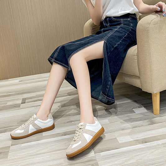Women's German Training White Flat For Versatile Casual Shoes