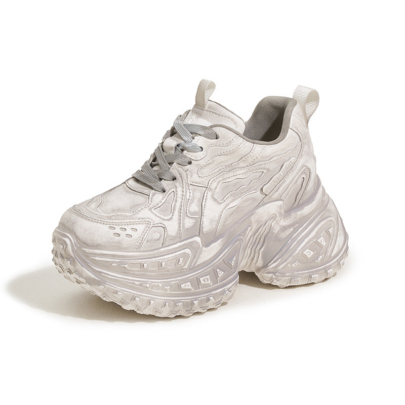 Women's Small Tall Dad Durian Bottom Platform Fashionable Sneakers