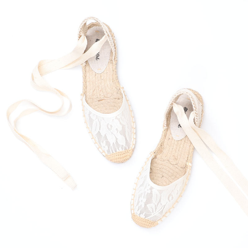 Women's Summer Flat Linen Sole Striped Breathable Canvas Shoes