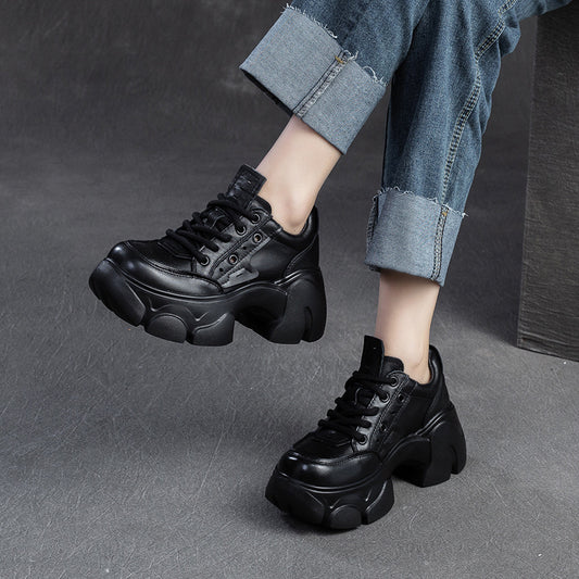Women's Small Heightened Single Layer Comfortable Platform Casual Shoes