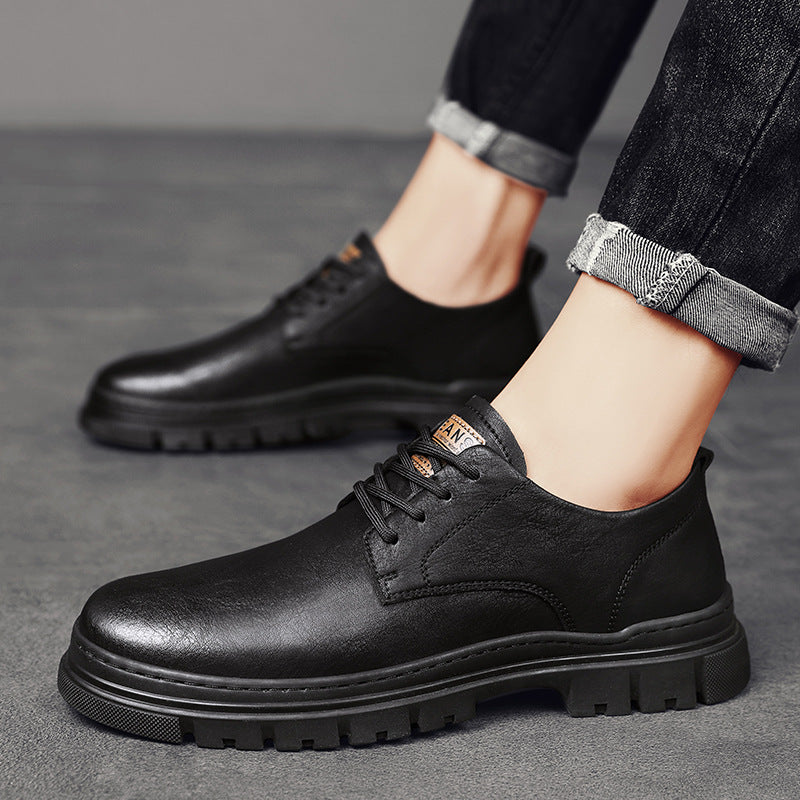 Men's British Style Tide Versatile Retro Men's Casual Leather Shoes