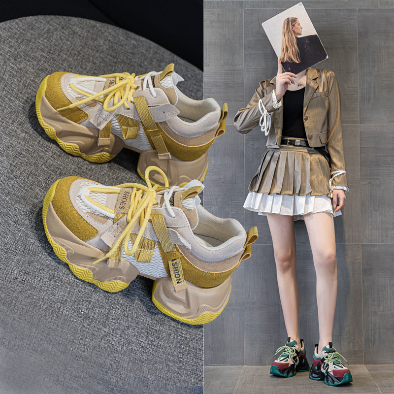 Women's Autumn Platform Height Increasing Insole Sports Women's Shoes