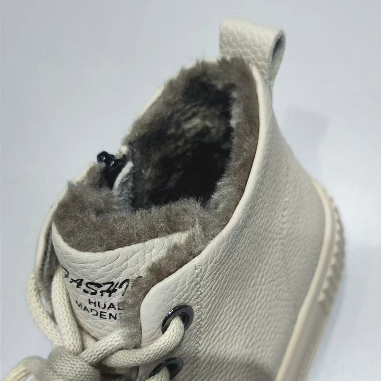 Women's First Layer Cowhide Doll Head Handsome Ankle Flat Boots