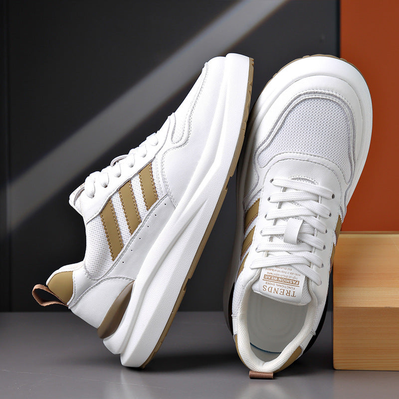 Men's Mesh White Invisible Height Increasing Insole Foam Men's Casual Shoes