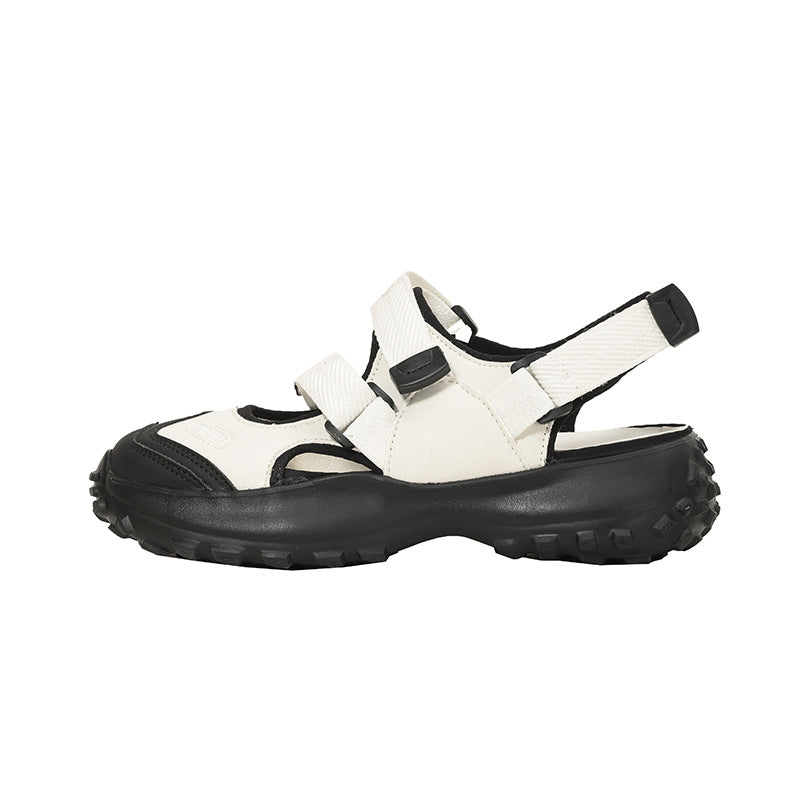 Women's Grape Mom Sports Style Daddy Platform Mary Jane Sandals