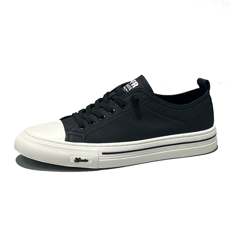 Men's White Surface Genuine Slip-on Summer Men's Board Shoes