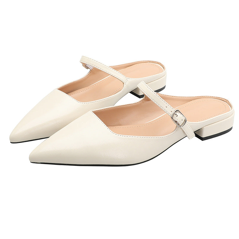 Women's Toe Cap Semi Summer Fairy Low Strap Sandals