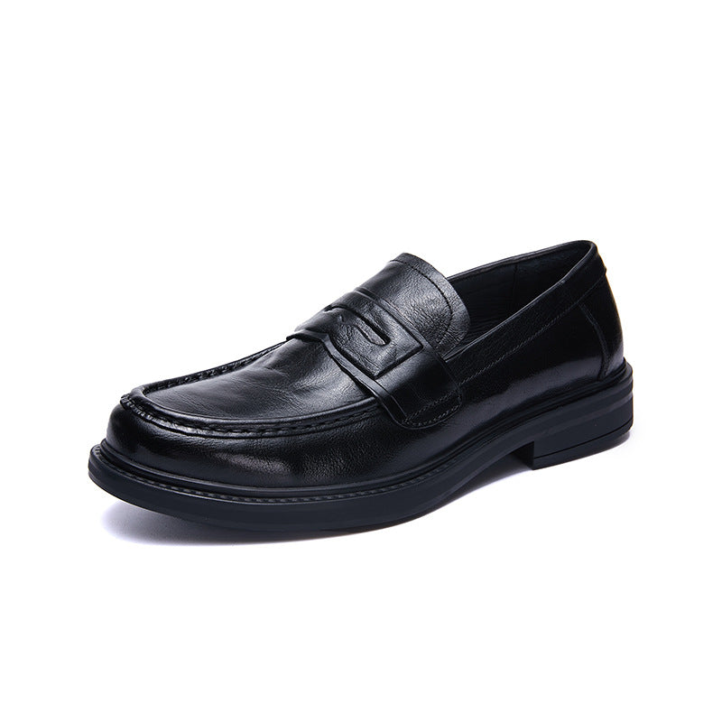 Men's Clutch Pattern Cowhide Business Autumn Platform Leather Shoes
