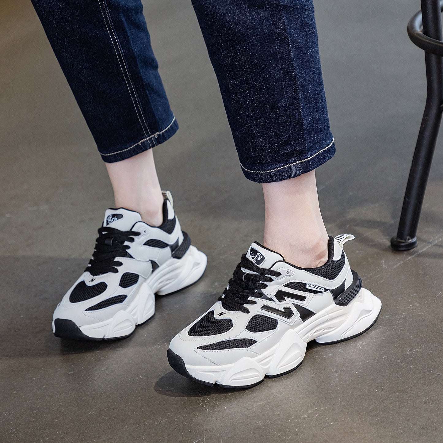 Women's Dad Korean Platform Panda Sports Pumps Sneakers