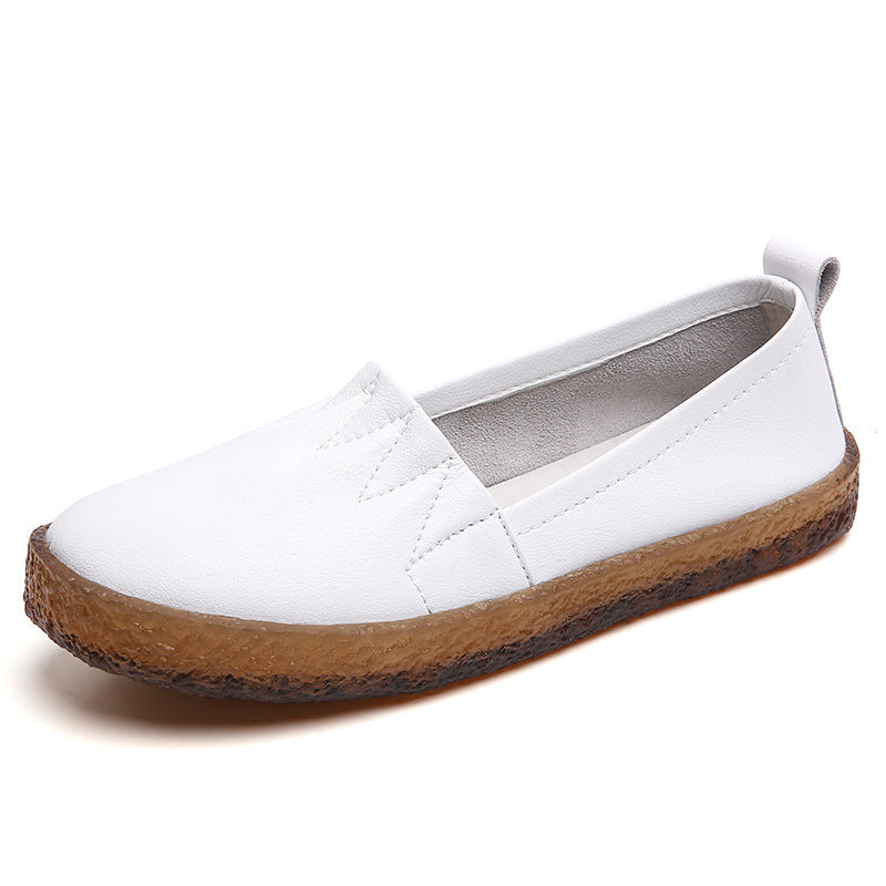 Women's White Summer Korean Style Nurse Flat Casual Shoes