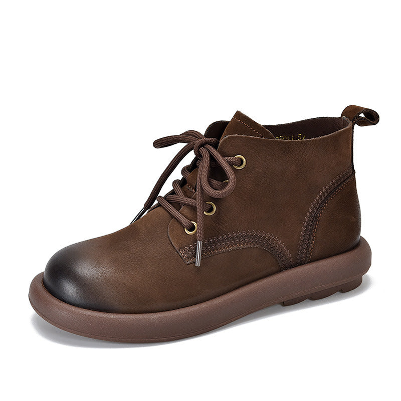 Activity Price First Layer Cowhide Round Boots