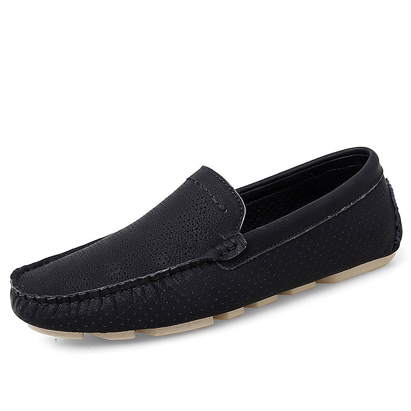 Men's Slip-on Comfortable Breathable Punching Driving Plus Casual Shoes